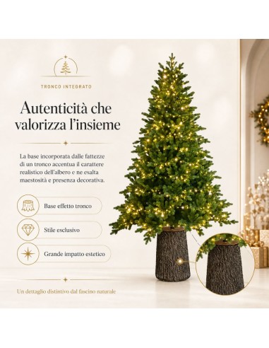 Albero Di Natale Darsy Led Con Tronco Integrato 210 cm