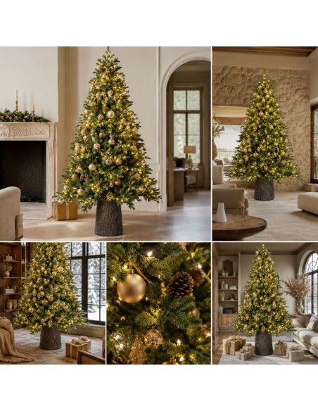Albero Di Natale Darsy Led Con Tronco Integrato 210 cm