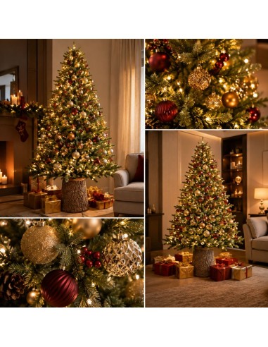 Albero Di Natale Darsy Led Con Tronco Integrato 210 cm