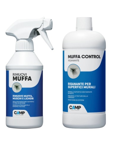 Trattamento Completo Rimuovi Muffa 300 ml + Muffa Control Risanante 1 lt 