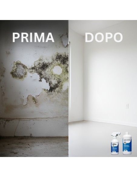 Trattamento Completo Rimuovi Muffa 300 ml + Muffa Control Risanante 1 lt 