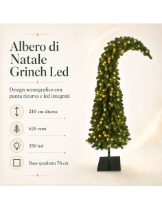 Albero Di Natale Grinch Con 250 Luci Led Decorative 2