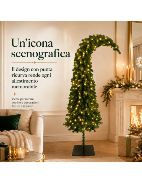 Albero Di Natale Grinch Con 250 Luci Led Decorative