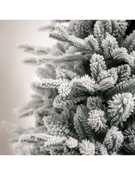 Albero Di Natale Artificiale Kentucky Innevato Con Base Integrata H 150 cm Ø 89 
