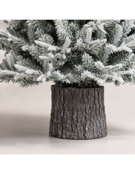 Albero Di Natale Artificiale Kentucky Innevato Con Base Integrata H 150 cm Ø 89 