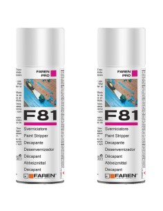 Faren F81 Sverniciatore Spray Rapido Per Rimozione Vernici 400 ml 2 Pezzi