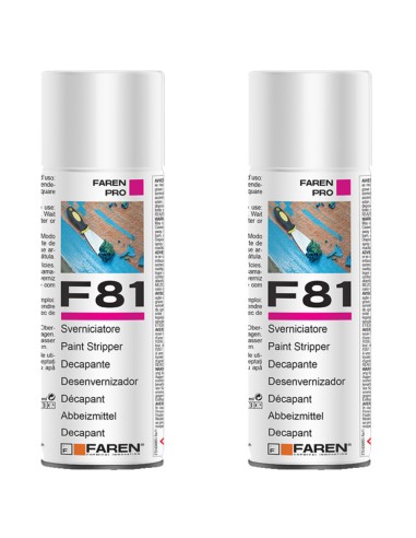 Faren F81 Sverniciatore Spray Rapido Per Rimozione Vernici 400 ml 2 Pezzi