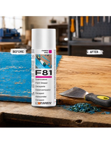 Faren F81 Sverniciatore Spray Rapido Per Rimozione Vernici 400 ml 2 Pezzi