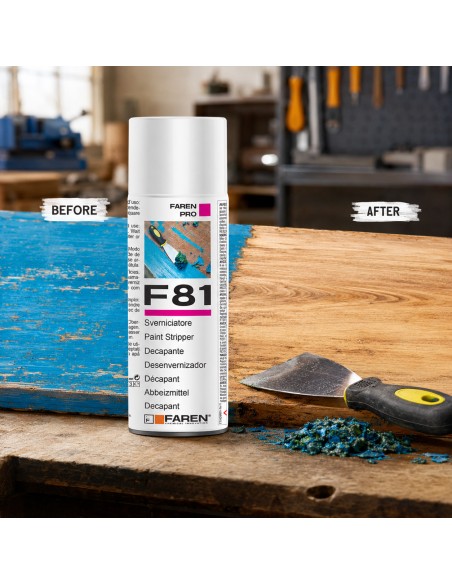 Faren F81 Sverniciatore Spray Rapido Per Rimozione Vernici 400 ml 2 Pezzi