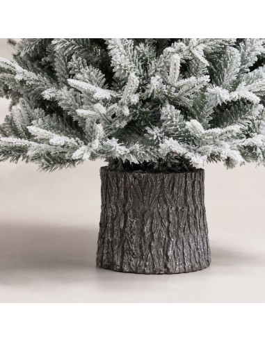 Albero Di Natale Artificiale Kentucky Innevato Con Base Integrata H 210 cm Ø 124 cm 
