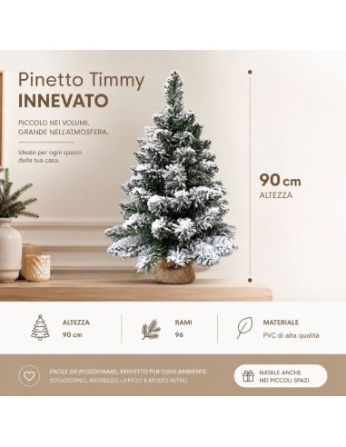 Albero Di Natale Innevato Pinetto Timmy 90 Cm