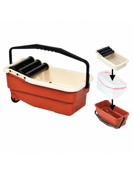 Vaschetta lavaggio Easy Raimondi con frattazzo spugna Sweepex