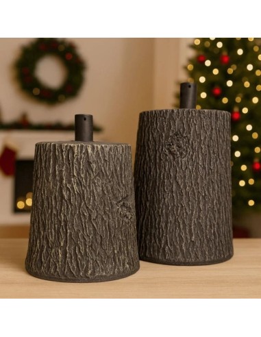 Base Tronco marrone scuro 35 cm supporto per albero di Natale 180-210 cm 