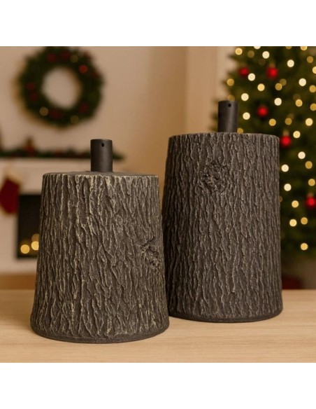Base Tronco marrone scuro 35 cm supporto per albero di Natale 180-210 cm 