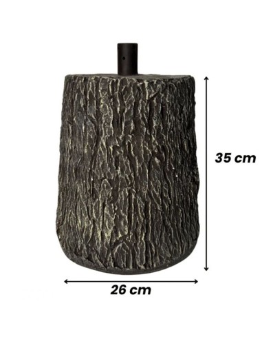 Base Tronco marrone scuro 35 cm supporto per albero di Natale 180-210 cm 