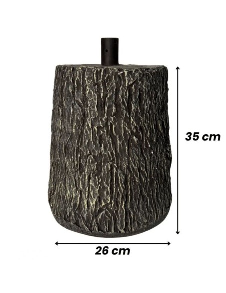 Base Tronco marrone scuro 35 cm supporto per albero di Natale 180-210 cm 