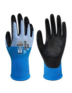 Guanti Lavoro Bee-Tough Ultraleggeri Nero Celeste Resistenza Calore 