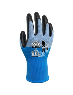 Guanti Lavoro Bee-Tough Ultraleggeri Nero Celeste Resistenza Calore  2