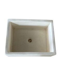 Pilozza Lavabo Rettangolare Cemento Calcestruzzo 45 x 35 x H.16 cm Serie Ostuni  2
