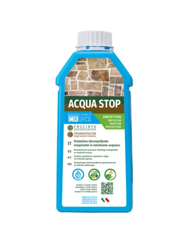 Protettivo Idrorepellente Traspirante Protezione Umidità Acqua Stop 1 Litro 