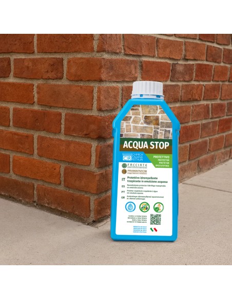Protettivo Idrorepellente Traspirante Protezione Umidità Acqua Stop 1 Litro 