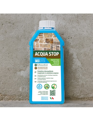 Protettivo Idrorepellente Traspirante Protezione Umidità Acqua Stop 1 Litro 