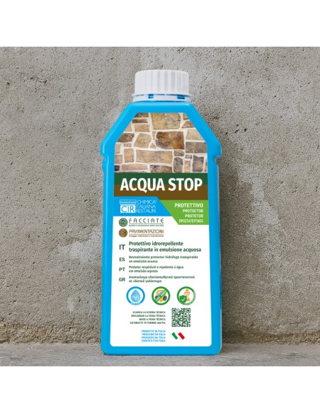Protettivo Idrorepellente Traspirante Protezione Umidità Acqua Stop 1 Litro 