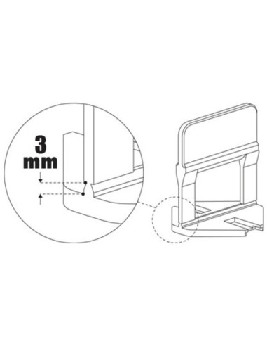 Distanziatori Elementi Livellanti Piastrelle 3 mm h. 12 mm Confezione 200 pezzi
