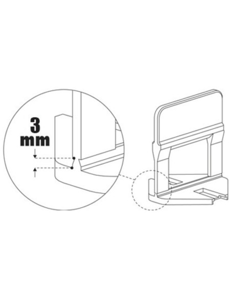 Distanziatori Elementi Livellanti Piastrelle 3 mm h. 12 mm Confezione 200 pezzi