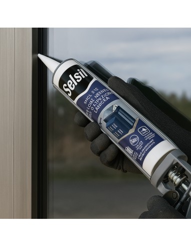 Silicone Neutro Bianco Costruzioni Lamiera 310Ml Selsil Sigillante Resistente