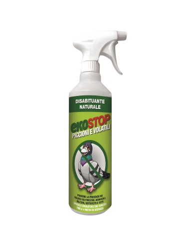 Disabituante Naturale Pronto All'Uso Piccioni Volatili Spray 750 ml Ekostop