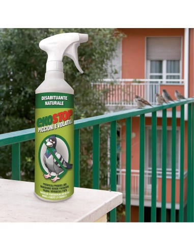 Disabituante Naturale Pronto All'Uso Piccioni Volatili Spray 750 ml Ekostop