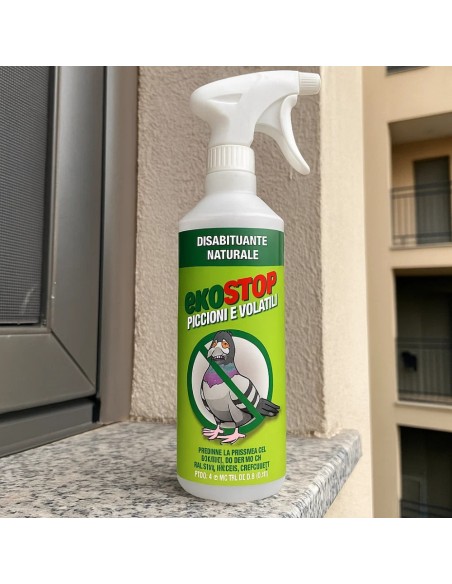 Disabituante Naturale Pronto All'Uso Piccioni Volatili Spray 750 ml Ekostop