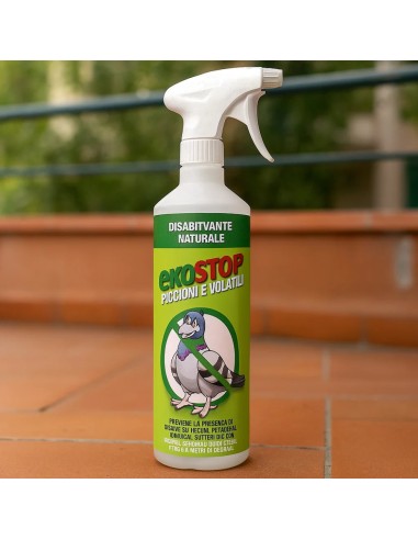 Disabituante Naturale Pronto All'Uso Piccioni Volatili Spray 750 ml Ekostop