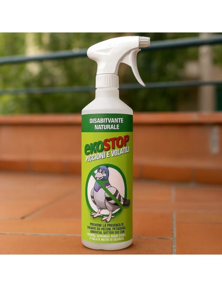 Disabituante Naturale Pronto All'Uso Piccioni Volatili Spray 750 ml Ekostop