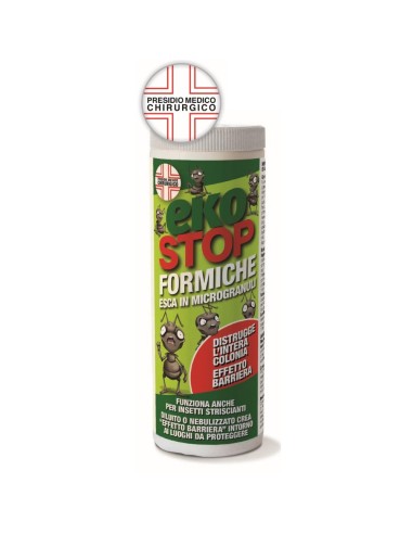 Microgranuli Formiche Insetti Barriera Protettiva Interni Esterni 250 gr Ekostop