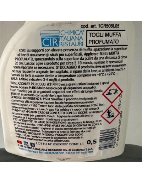 Detergente Universale Profumato Spray sbiancante Sanificante Togli Muffa 500 ml