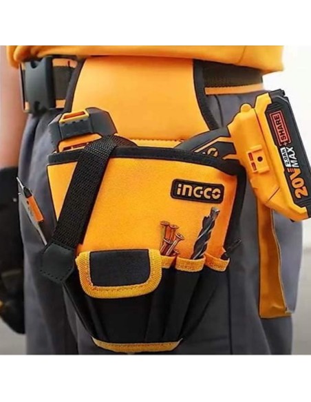 Fodero Porta Attrezzi Avvitatore Trapano Utensili 6 Tasche Cintura Inclusa