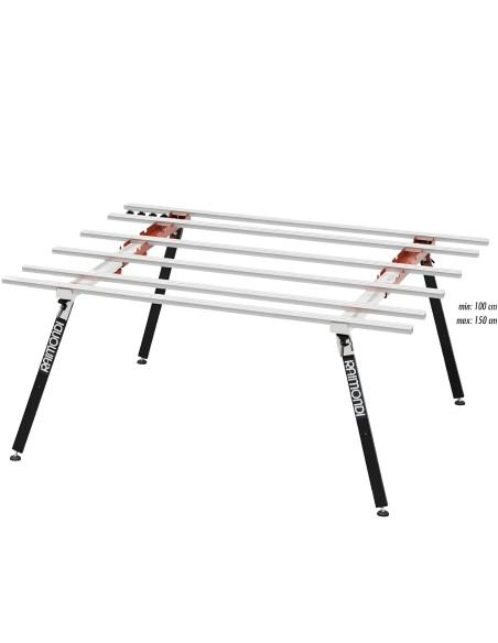 Banco Lavoro Larghezza Variabile 180 x 100/150 cm BM 180 PLUS Grandi Lastre