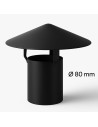 Cappello Cinese Canale Fumo Ø 80 mm Stufa Pellet Acciaio Zincato Antipioggia