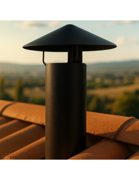 Cappello Cinese Canale Fumo Ø 80 mm Stufa Pellet Acciaio Zincato Antipioggia