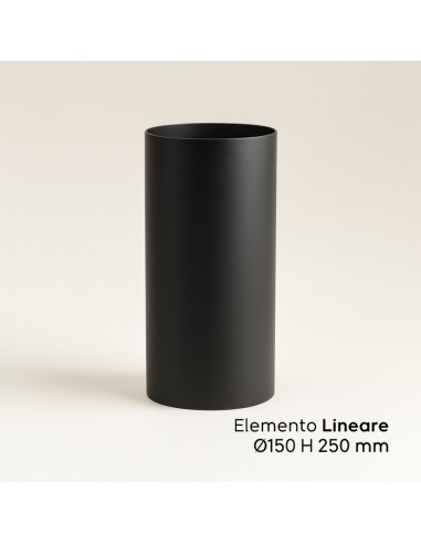 Tubo Lineare Arredo Canale Da Fumo Stufa A Pellet Sistema Scarico Diametro 150mm