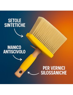 Plafone Manico Gomma Quarzi Vernici Silossaniche Setole In Poliestere 50x150 mm  2