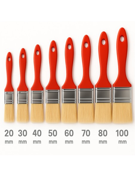 Pennellessa Tripla Setola Bionda Manico Plastica Applicazione Precisa