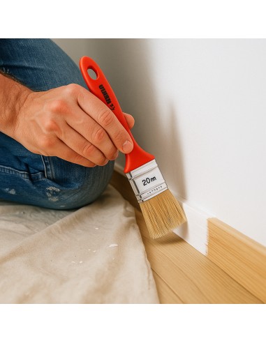 Pennellessa Tripla Setola Bionda Manico Plastica Applicazione Precisa