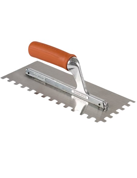 Frattone Americano Dentato 36x13cm Impugnatura Gomma Dentatura 10x10mm