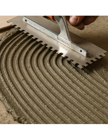 Frattone Americano Dentato 36x13cm Impugnatura Gomma Dentatura 10x10mm