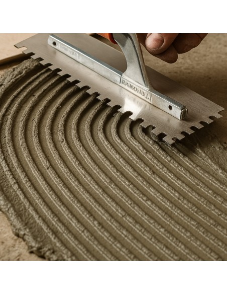 Frattone Americano Dentato 36x13cm Impugnatura Gomma Dentatura 10x10mm
