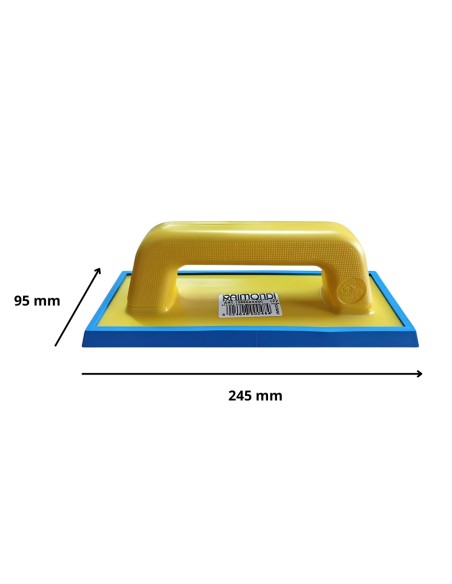 Spatola Fuga Doppio Profilo Gomma Intercambiabile Azzurrina 95x245 mm 