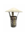 Cappello Cinese Acciaio Inox Base Tonda Ø 80 Tiraggio Camino Dispersore Fumi 